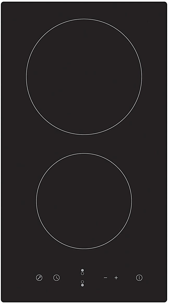 Casa 30cm 2 Zone Black Ceramic Glass Electric Cooktop CA30FEG