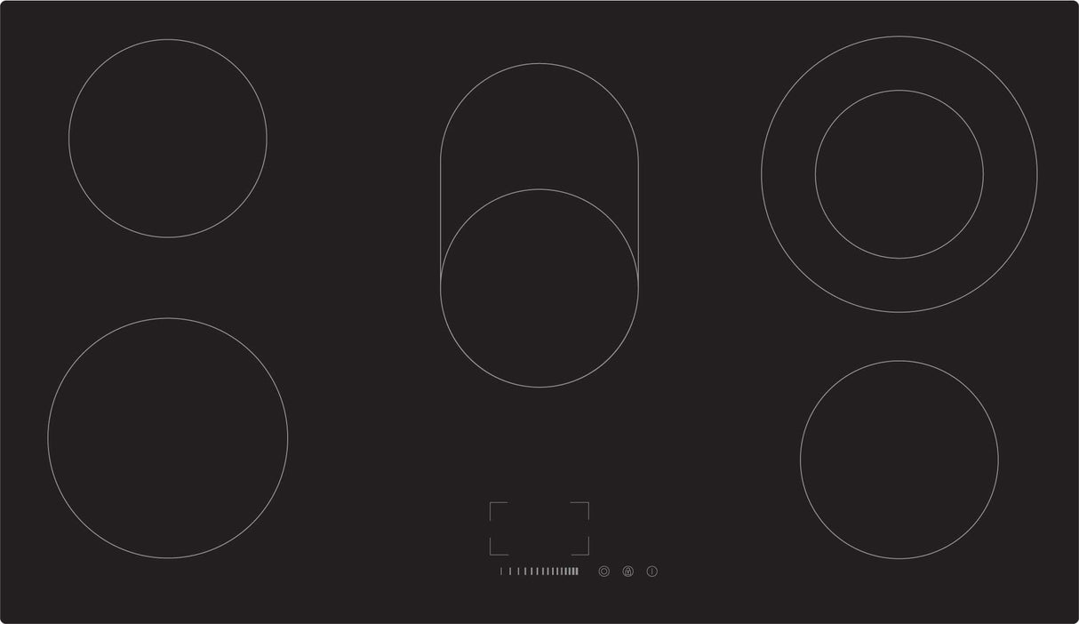 Casa 90cm Black Ceramic Glass Electric Cooktop CA90FEG