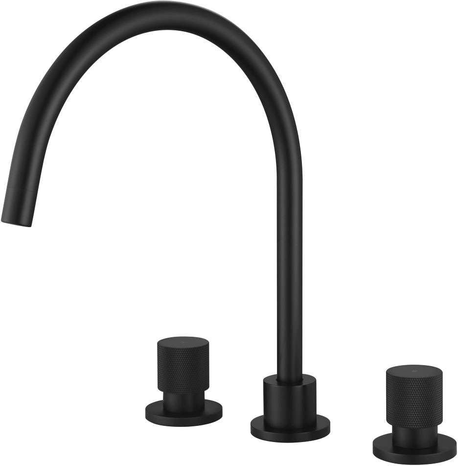 Modern National Cadence 1/4 Turn Kitchen Set Matte Black CAD004BK