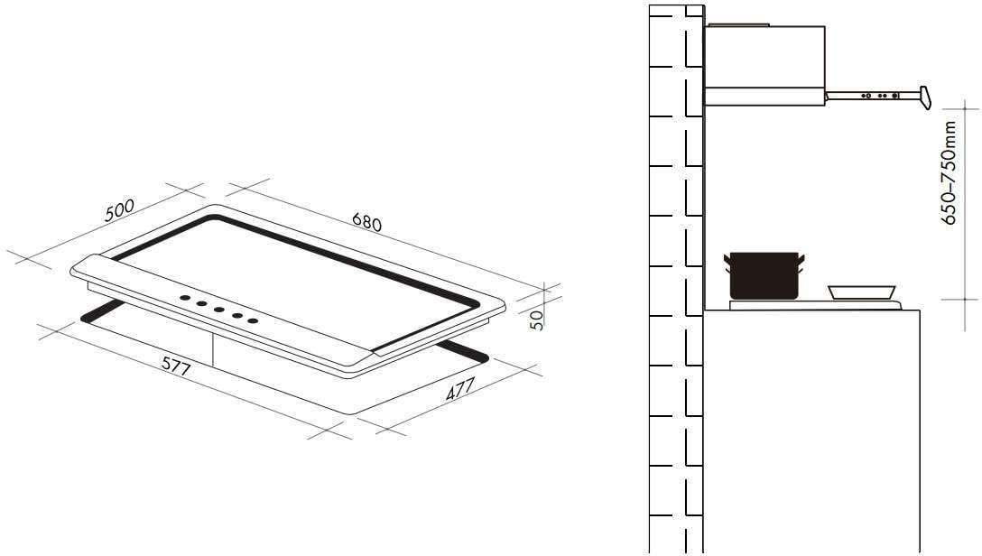 Artusi 70cm Gas Cooktop CAGH75X