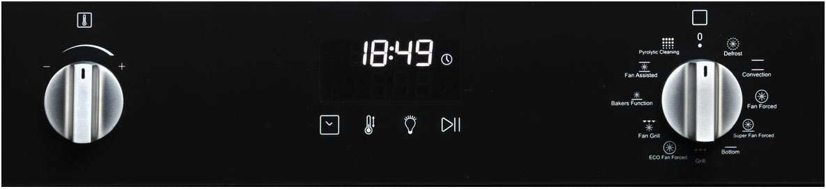 Artusi 60cm 88L Pyrolytic Electric Built-In Wall Oven CAO610BP
