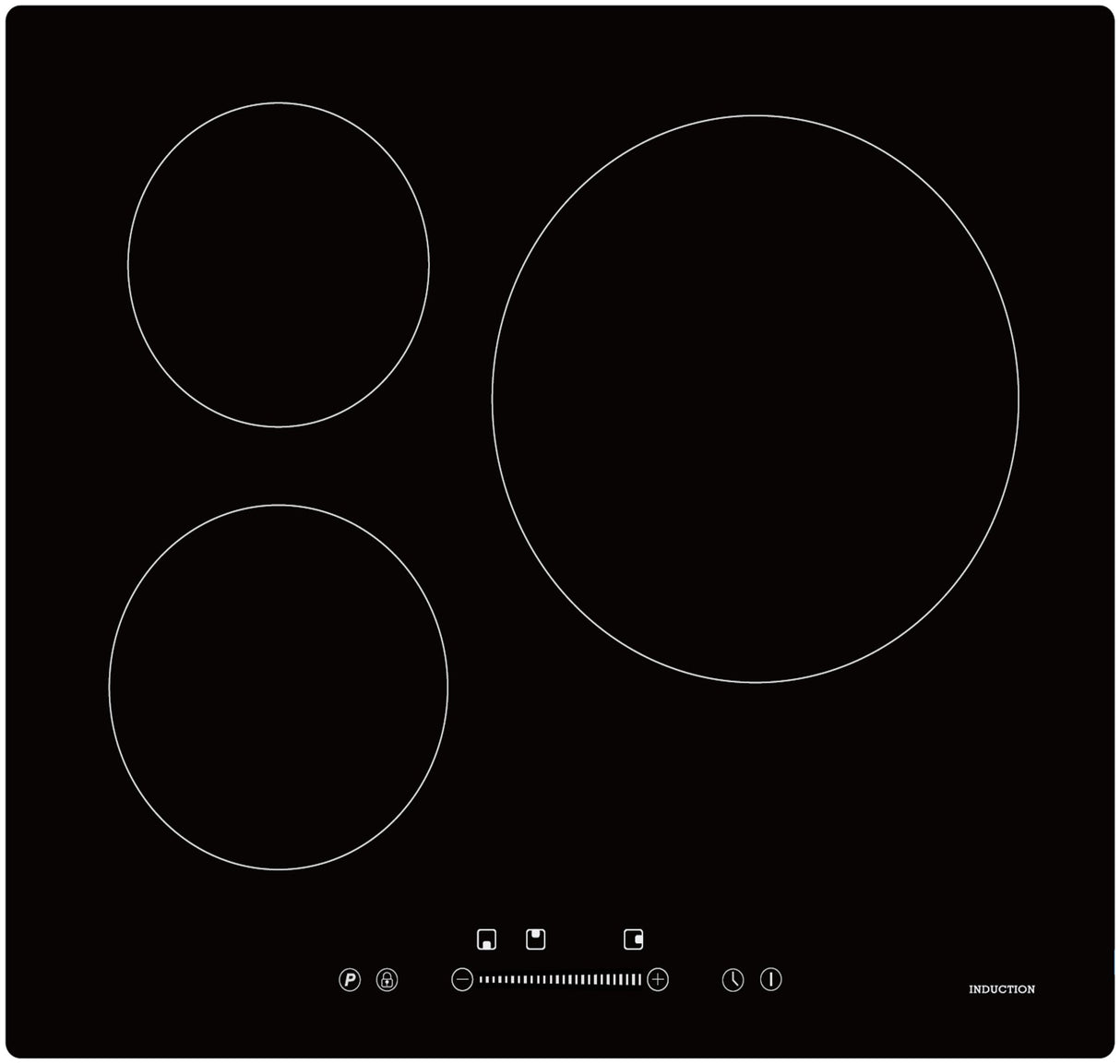Casa 60cm 3 Zone Black Induction Cooktop CAS6013Z