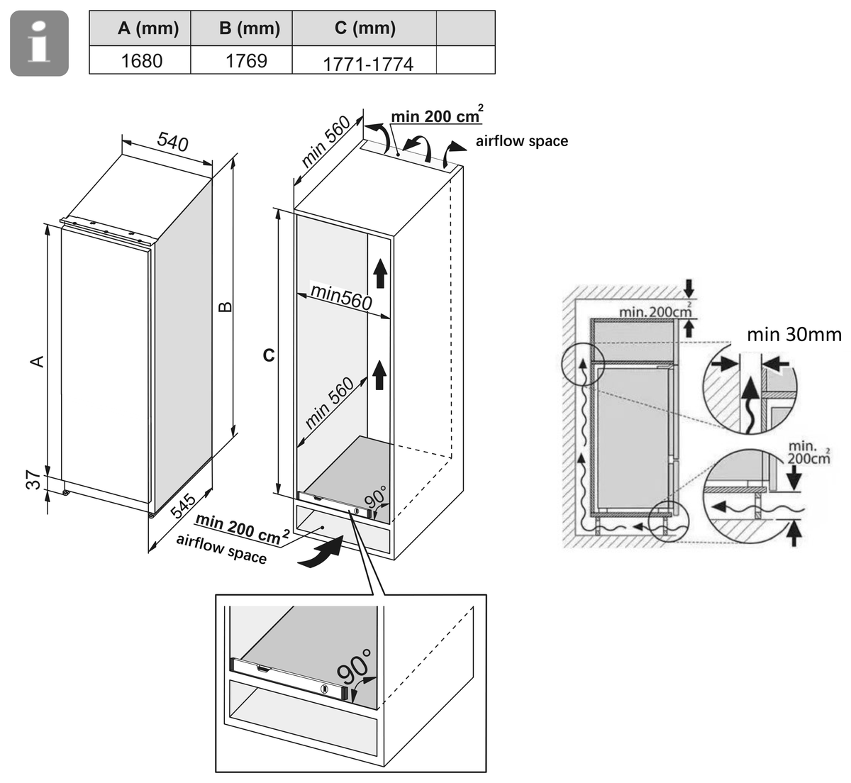 Casa 316L Fully-Integrated Refrigerator CASAFI281W