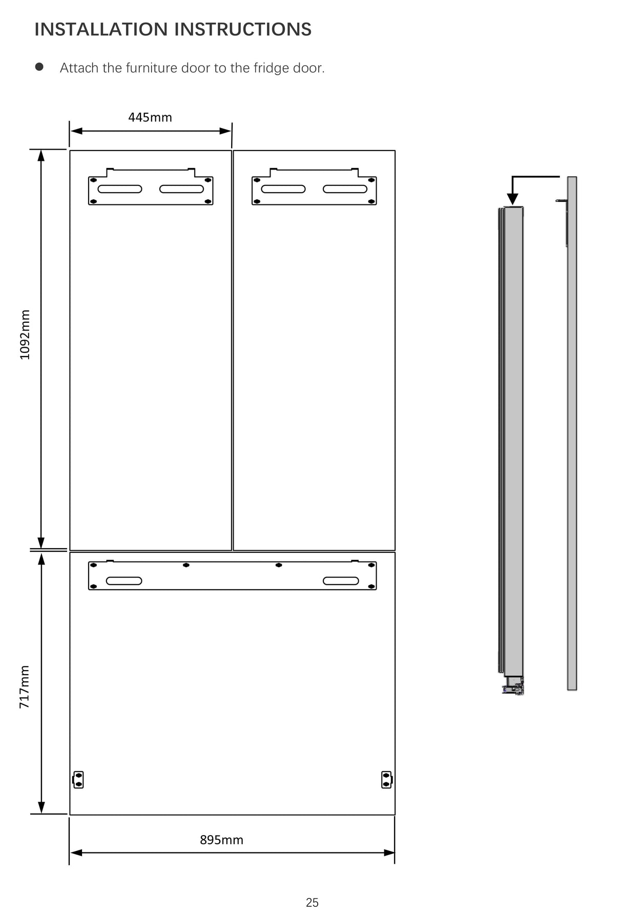 Casa 439L Integrated French Door Refrigerator CASAFI439W | Greater Sydney Only