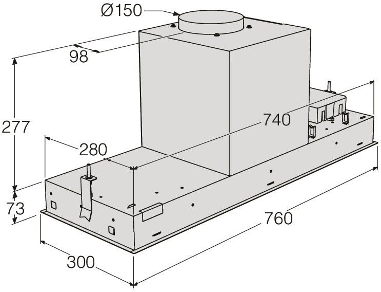 ASKO 76cm Undermount Rangehood CBB761SSC