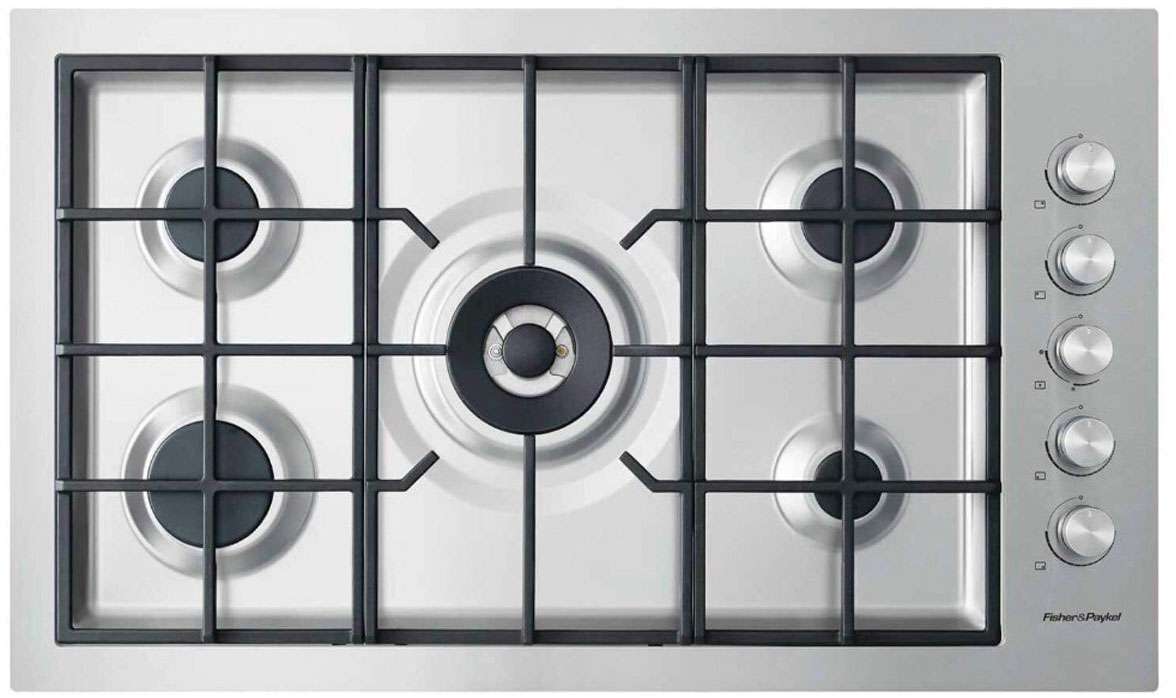 Fisher & Paykel 90cm Stainless Steel Natural Gas Cooktop CG905DWNGFCX3
