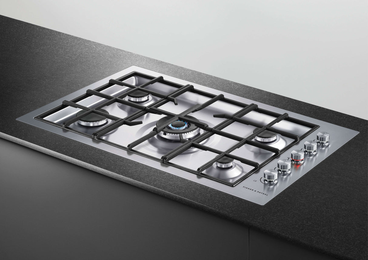 Fisher & Paykel 90cm Stainless Steel Natural Gas Cooktop CG905DWNGFCX3