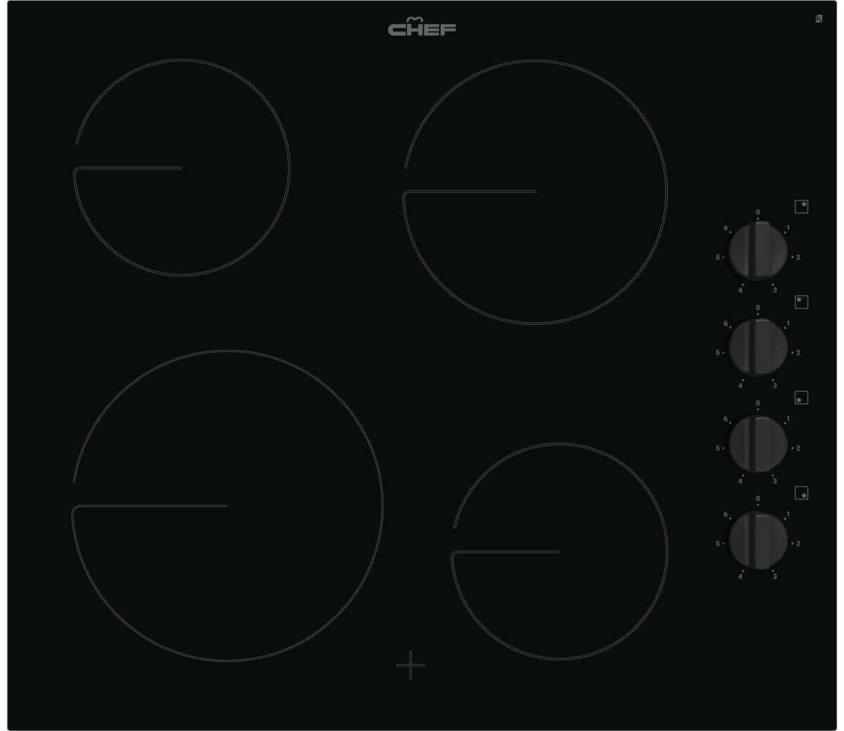 Chef 60cm Electric Ceramic Cooktop CHC642BB