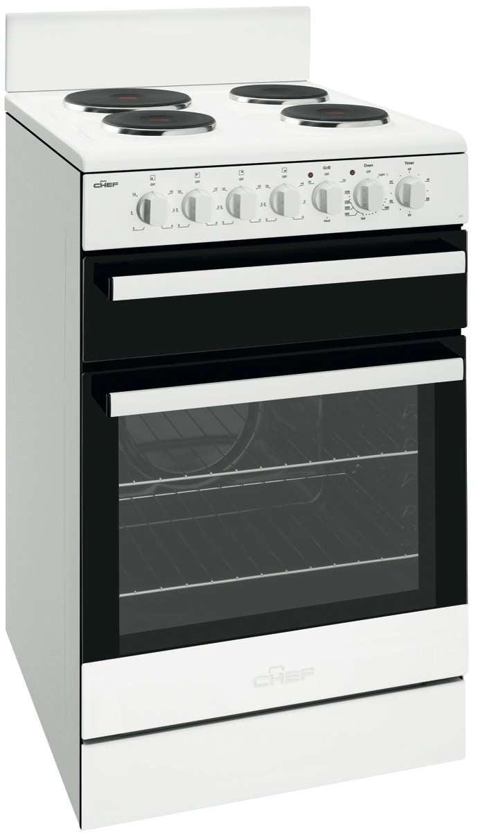 Chef 54cm Electric Freestanding Oven/Stove CFE535WB