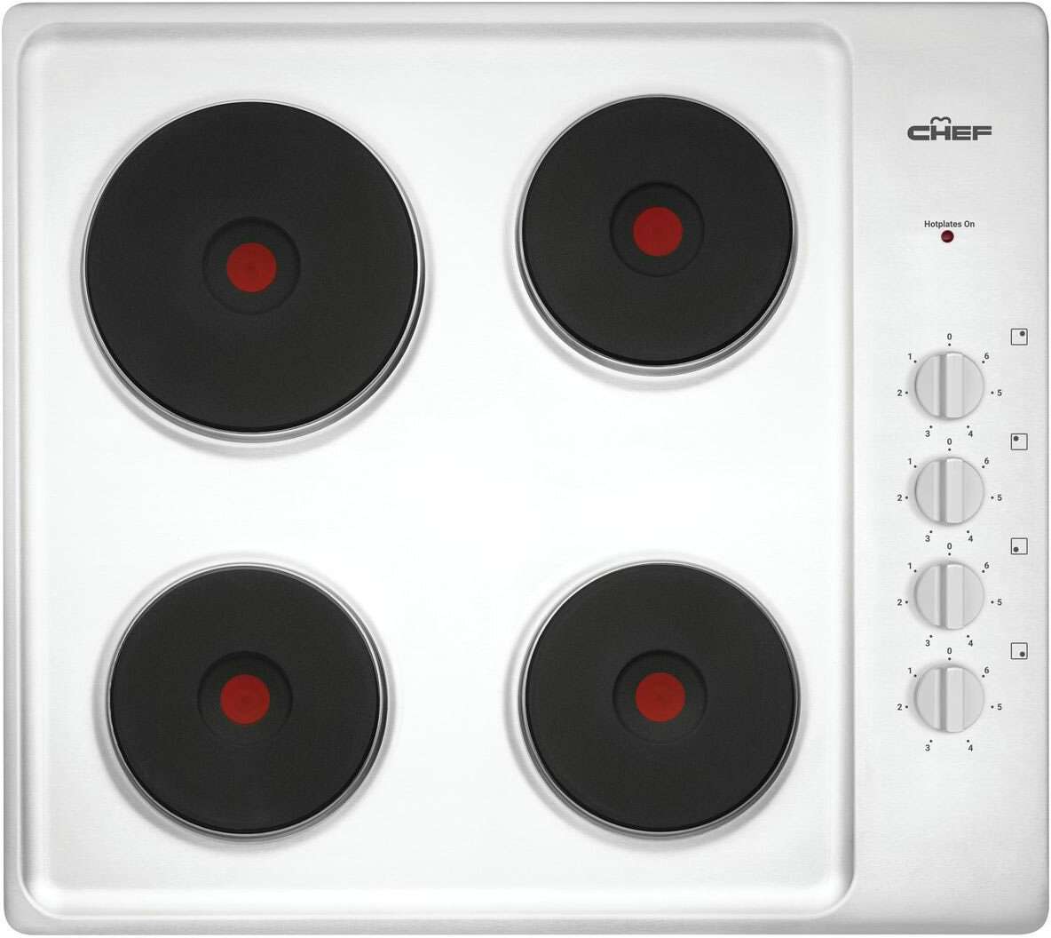 Chef 60cm Stainless Steel Electric Cooktop CHS642SB