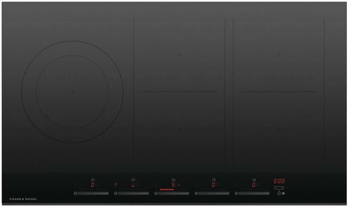 Fisher & Paykel 90cm Black Ceramic Glass Induction Cooktop CI905DTB4