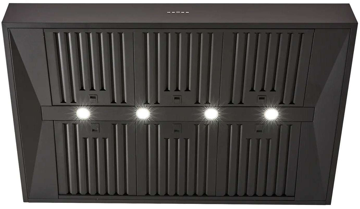 Schweigen 120cm Silent 3000m3/hr Black TwinMotor BBQ Canopy Rangehood CL7372BSP2