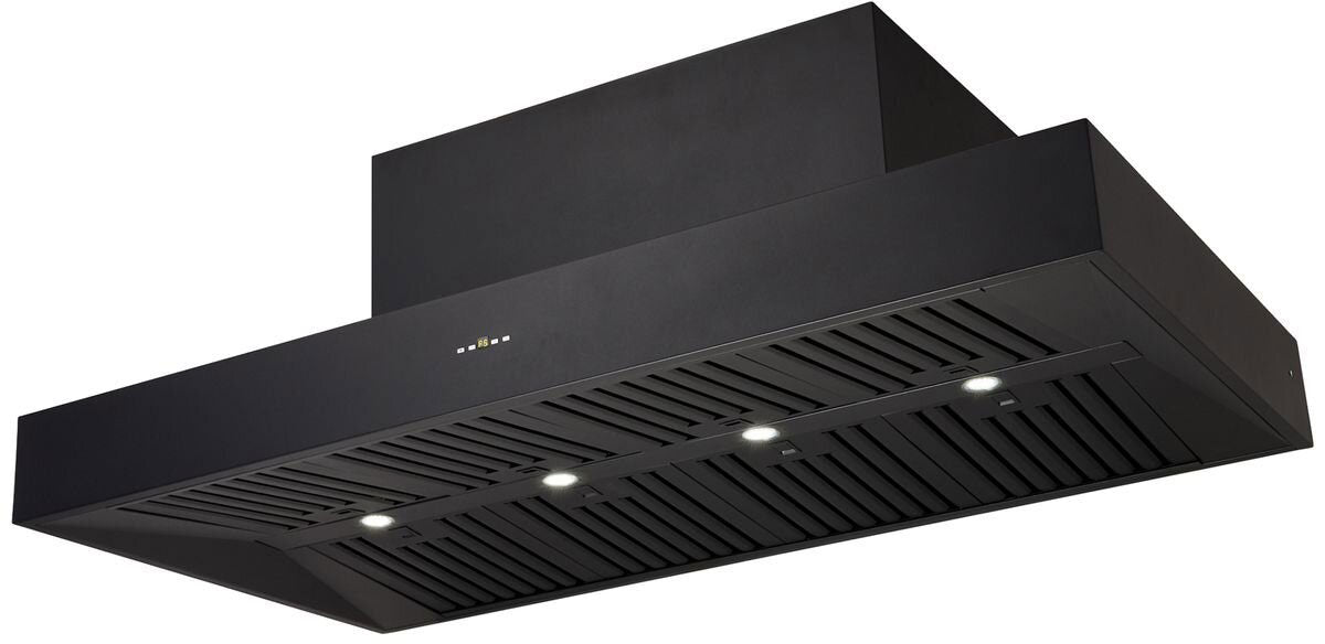 Schweigen 150cm Non-Silent 2500m3/hr Black BBQ Canopy Rangehood CL7375B