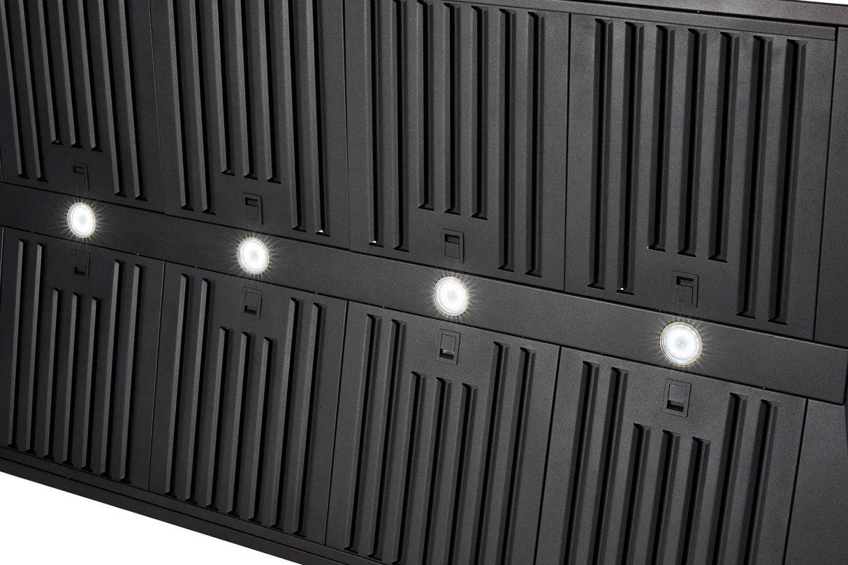 Schweigen 150cm Silent 3000m3/hr Black TwinMotor BBQ Canopy Rangehood CL7375BSP2