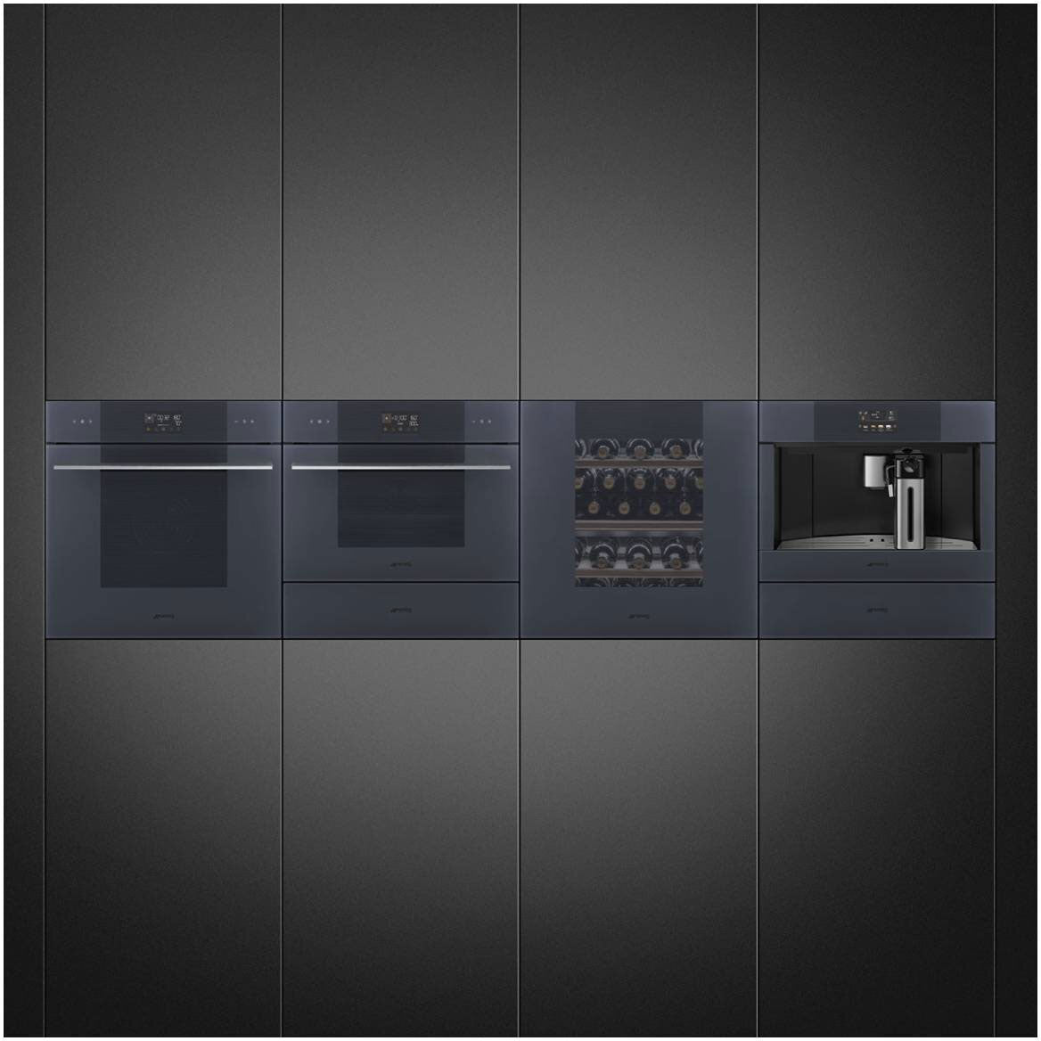 Smeg 45cm Linea Automatic Coffee Machine Neptune Grey CMS4104G