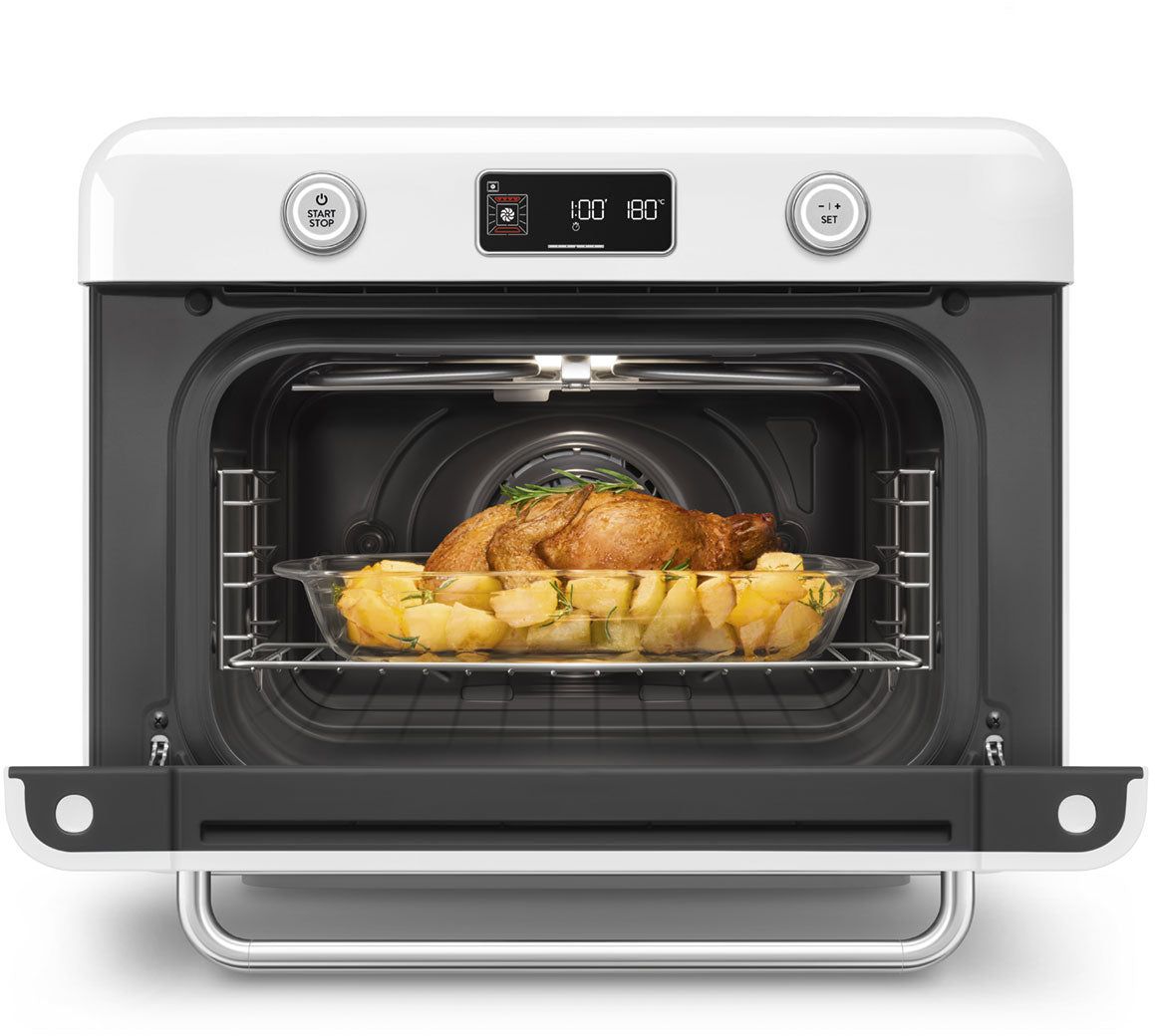 Smeg 50's Style Benchtop Combi Steam Oven White COF01WHAU