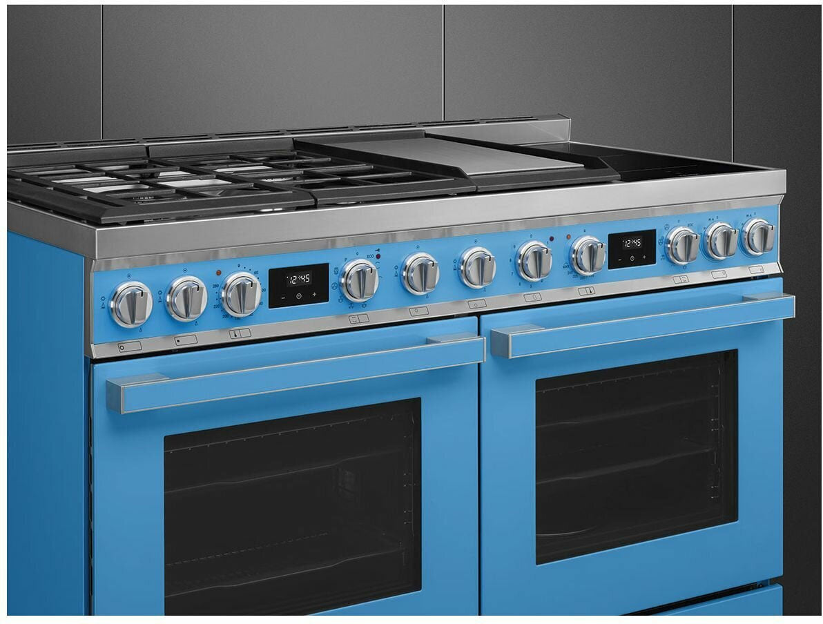 Smeg 120cm Portofino Freestanding Dual Fuel Oven/Stove Turquese CPF120IGMPTA