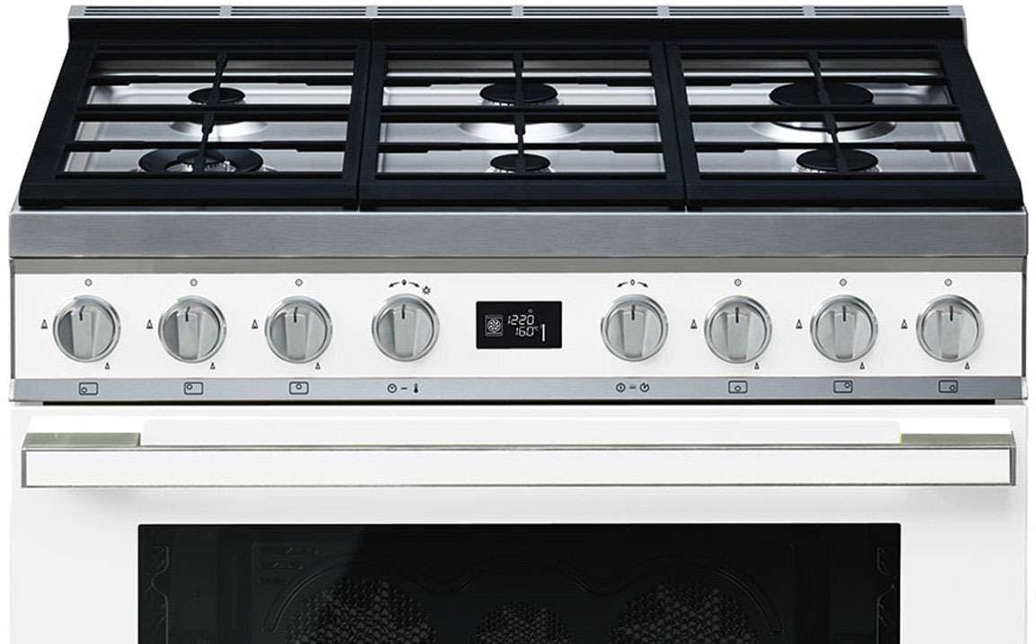Smeg 90cm Portofino Freestanding Dual Fuel Oven/Stove White CPF9GPWHA