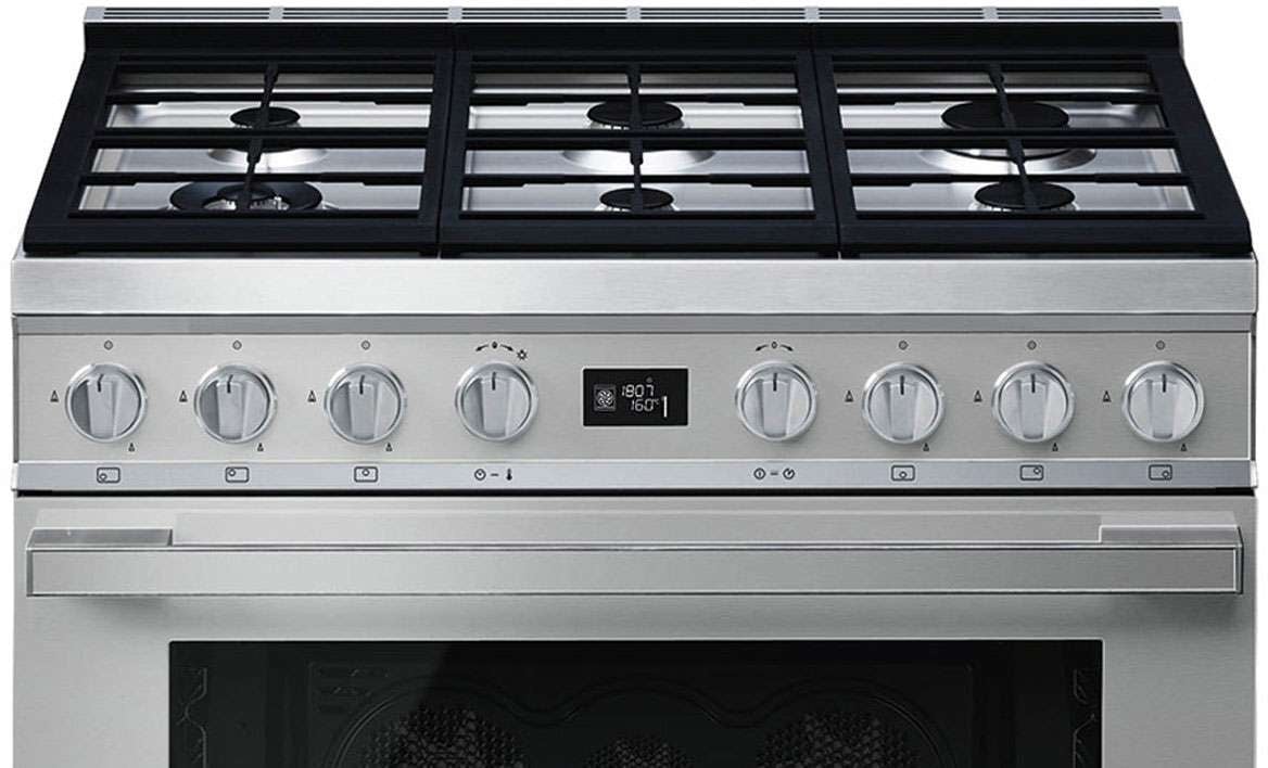 Smeg 90cm Portofino Freestanding Dual Fuel Oven/Stove Stainless Steel CPF9GPXA