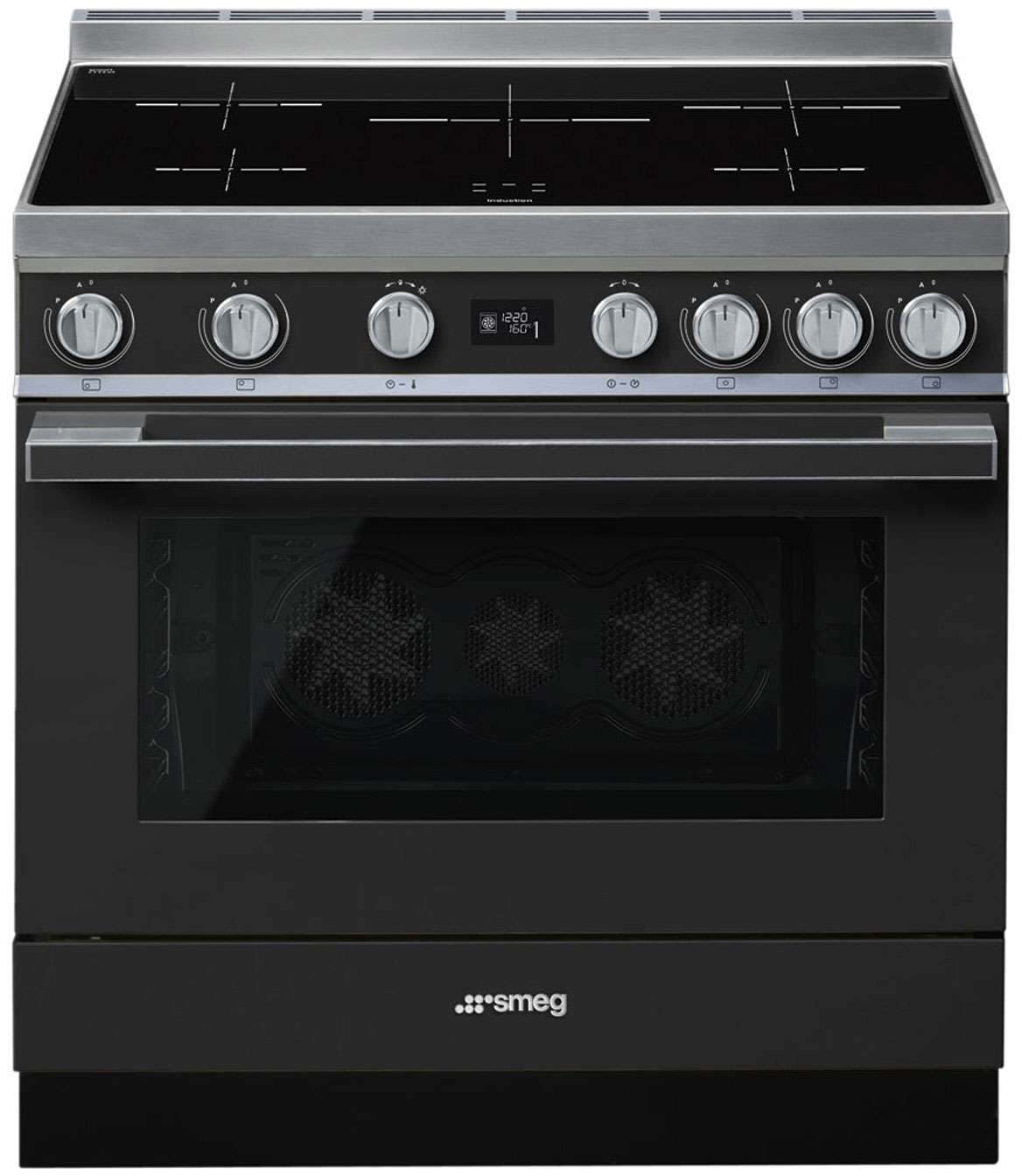 Smeg 90cm Portofino Freestanding Electric Oven/Stove Anthracite CPF9IPAN
