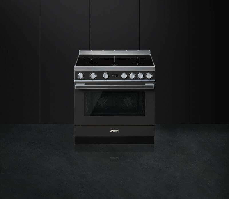 Smeg 90cm Portofino Freestanding Electric Oven/Stove Anthracite CPF9IPAN