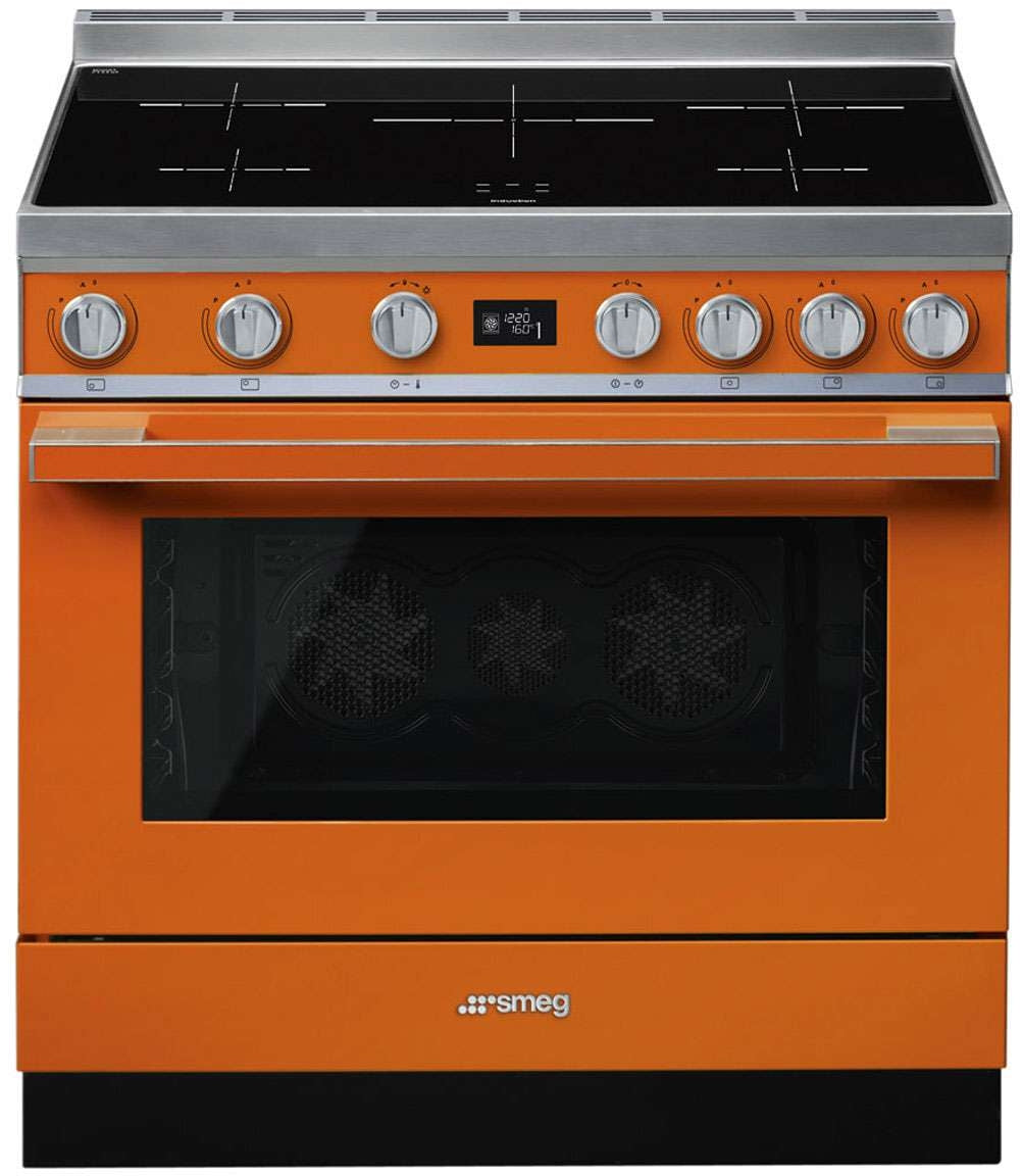 Smeg 90cm Portofino Freestanding Electric Oven/Stove Burnt Orange CPF9IPOR
