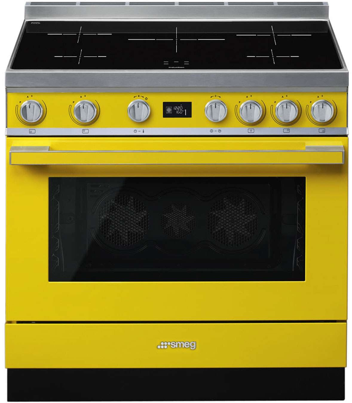 Smeg 90cm Portofino Freestanding Electric Oven/Stove Yellow CPF9IPYW