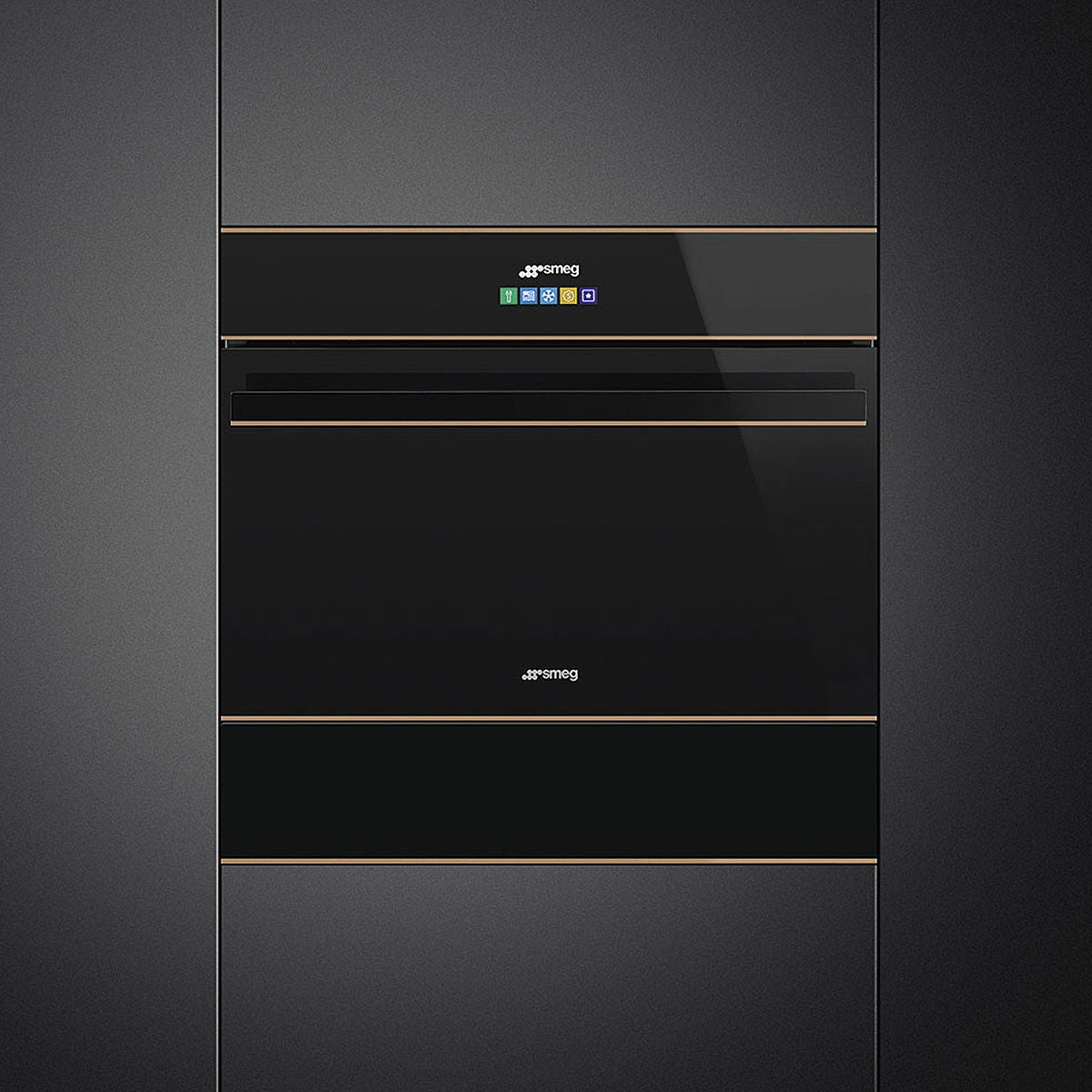 Smeg Dolce Stil Novo Aesthetic Vacuum Drawer Copper Trim CPV615NR