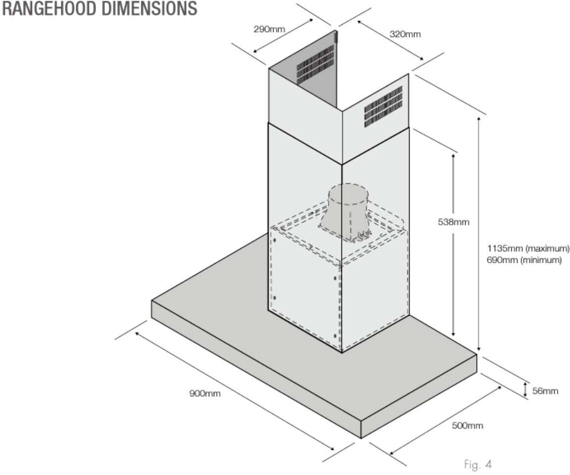 Chef 90cm Canopy Rangehood Black CRC914DB