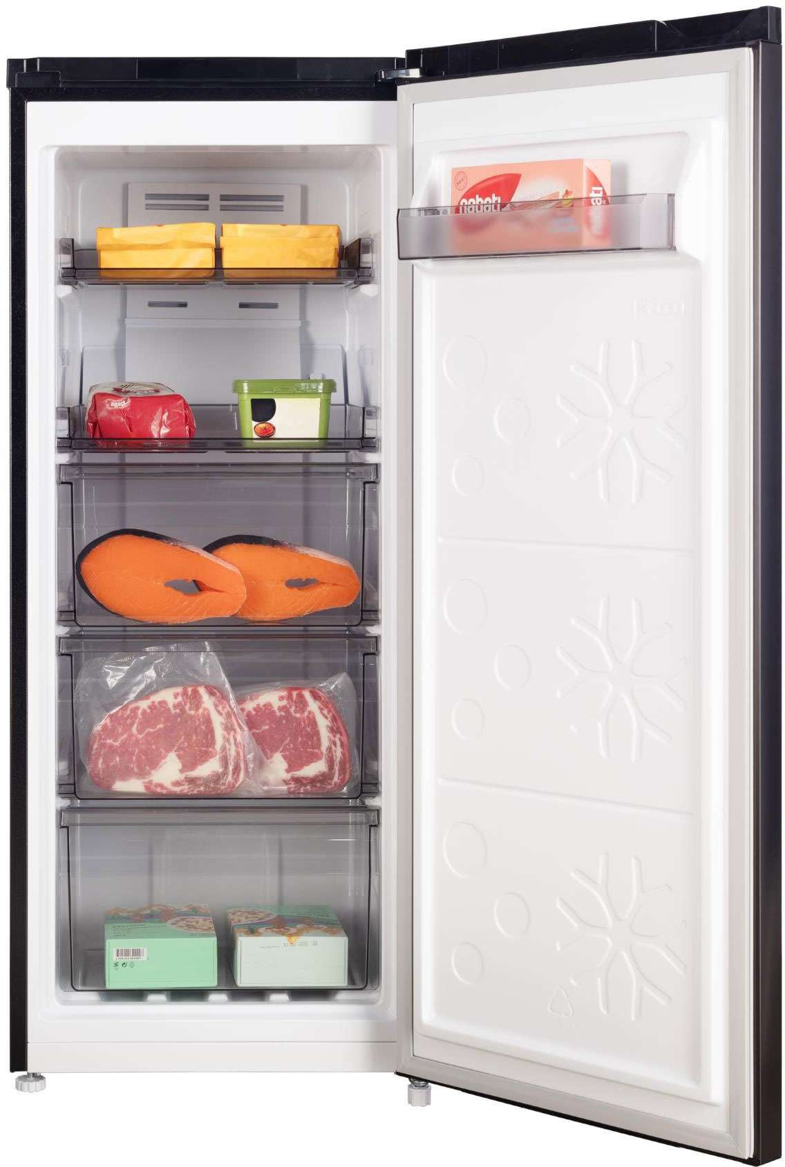 CHiQ 122L Hybrid Fridge Freezer Black Steel CSH121NBS | Greater Sydney Only