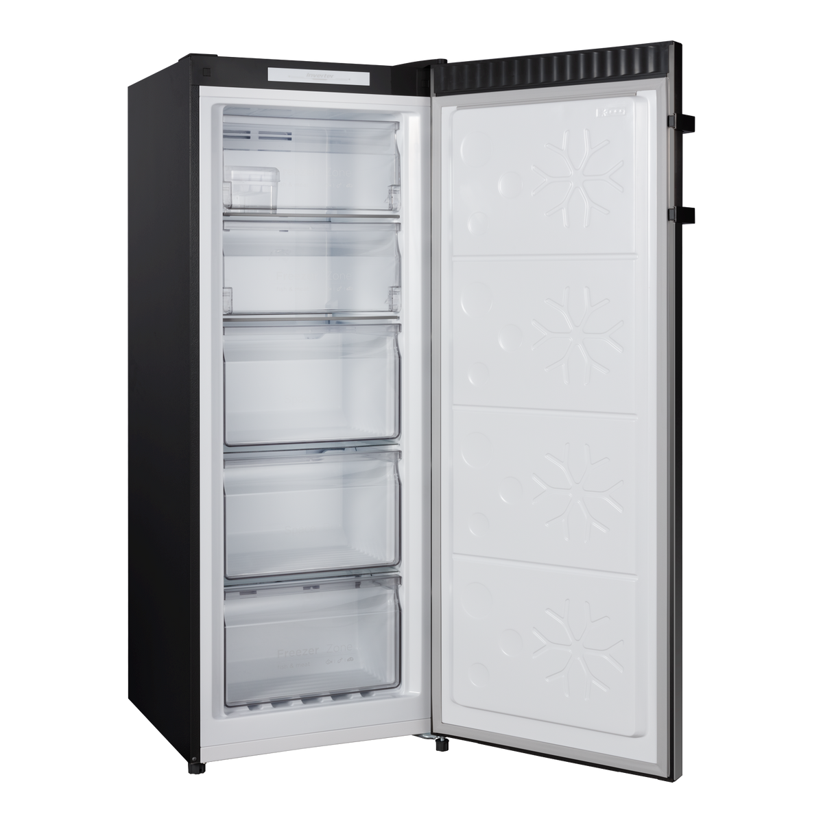 CHiQ 166L Hybrid Fridge Freezer Black Steel CSH164NBS5