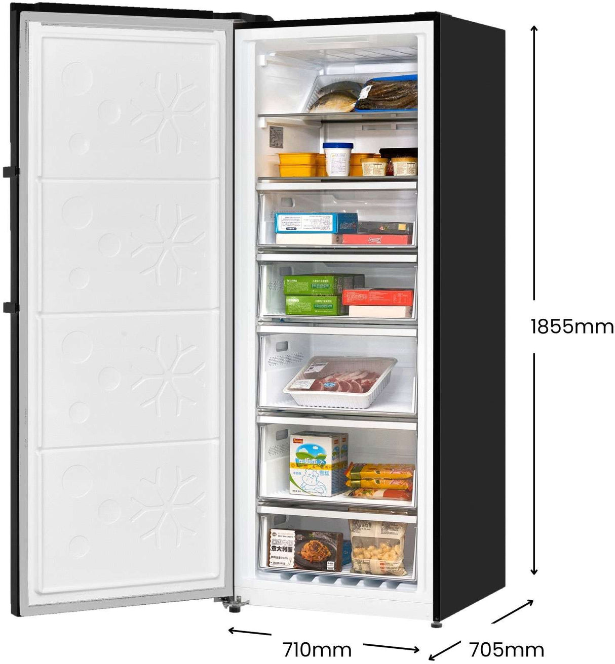 CHiQ 380L Hybrid Vertical Fridge Freezer Black CSH379NBSL5 | Greater Sydney Only