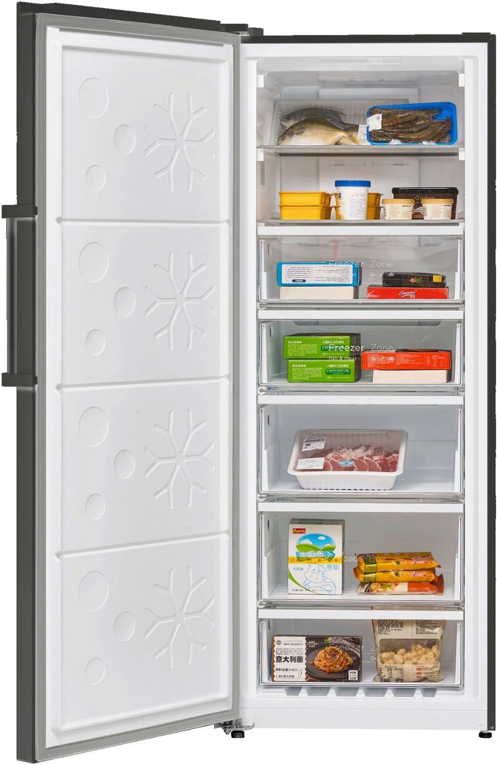 CHiQ 380L Hybrid Vertical Fridge Freezer Black CSH379NBSL5 | Greater Sydney Only