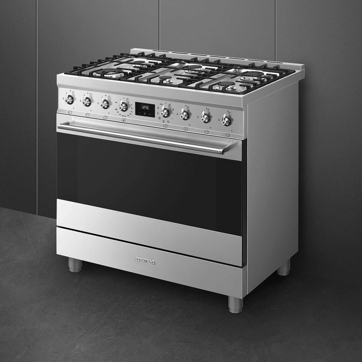 Smeg 90cm 129L Dual Fuel Freestanding Oven/Stove CSP9GMXA2