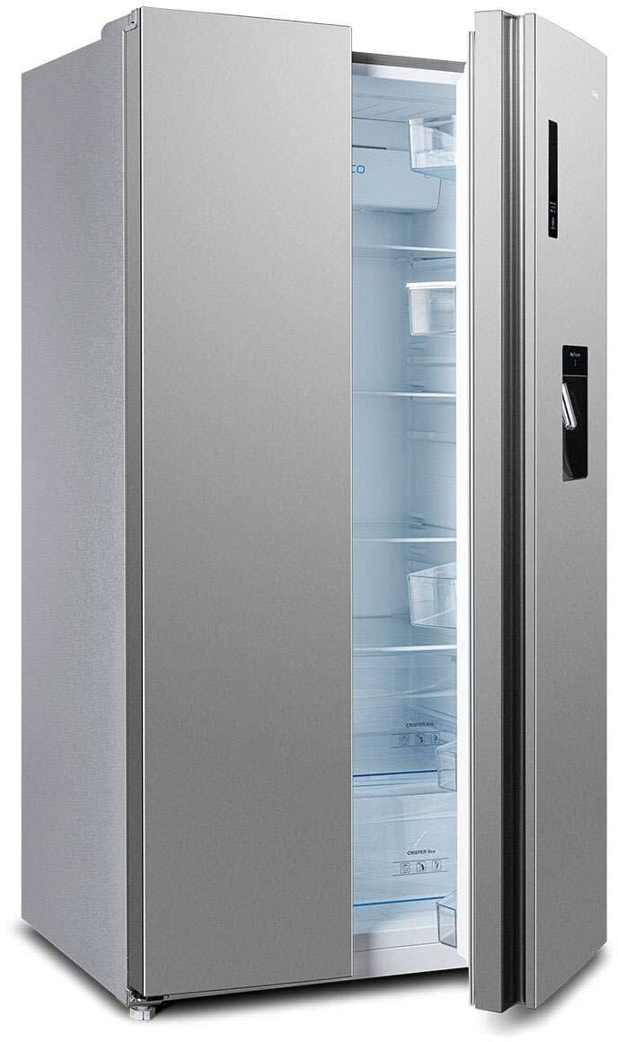 CHiQ 559L Side by Side Refrigerator Silver CSS557NSD4E | Greater Sydney Only