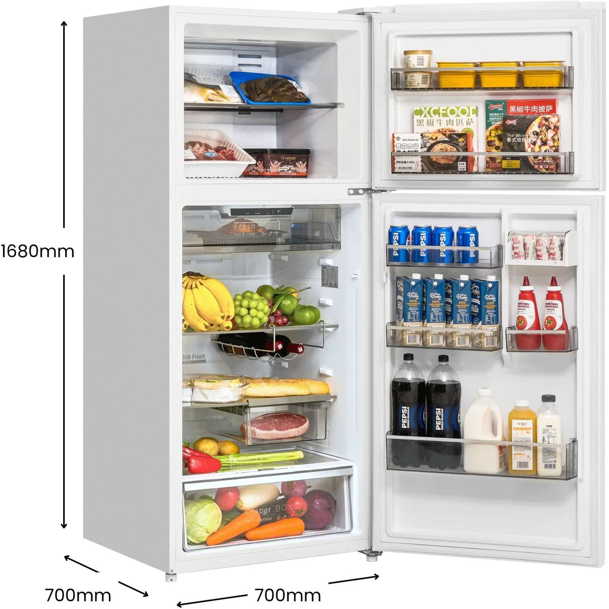 CHiQ 410L Top Mount Refrigerator CTM410NW4 | Greater Sydney Only