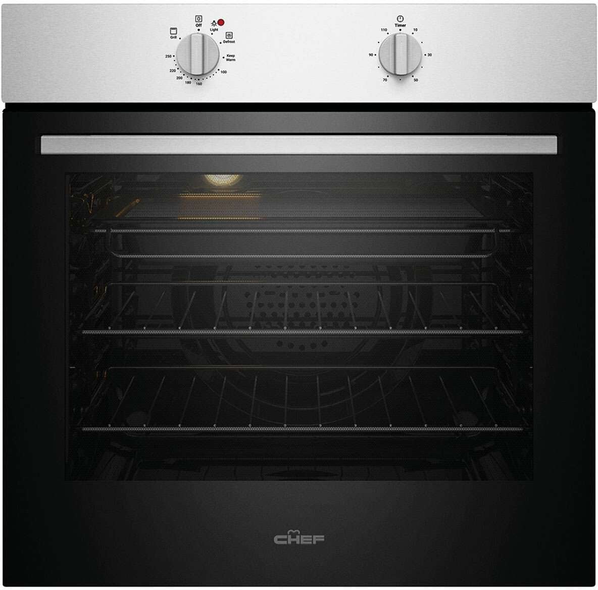 Chef 60cm Multifunction Electric Built-In Wall Oven CVE612SB