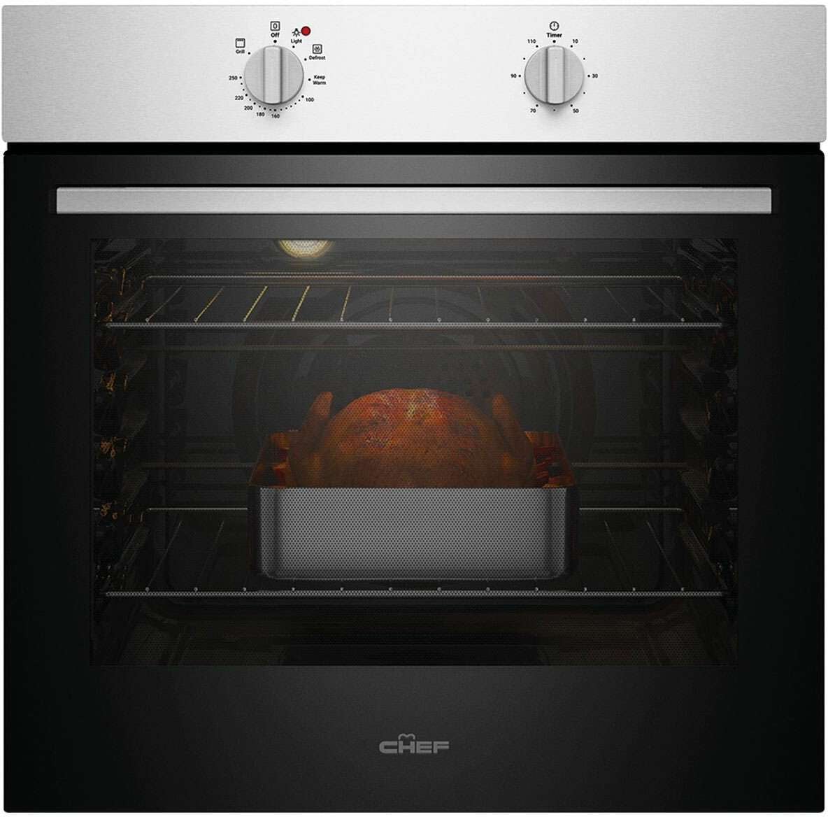 Chef 60cm Multifunction Electric Built-In Wall Oven CVE612SB