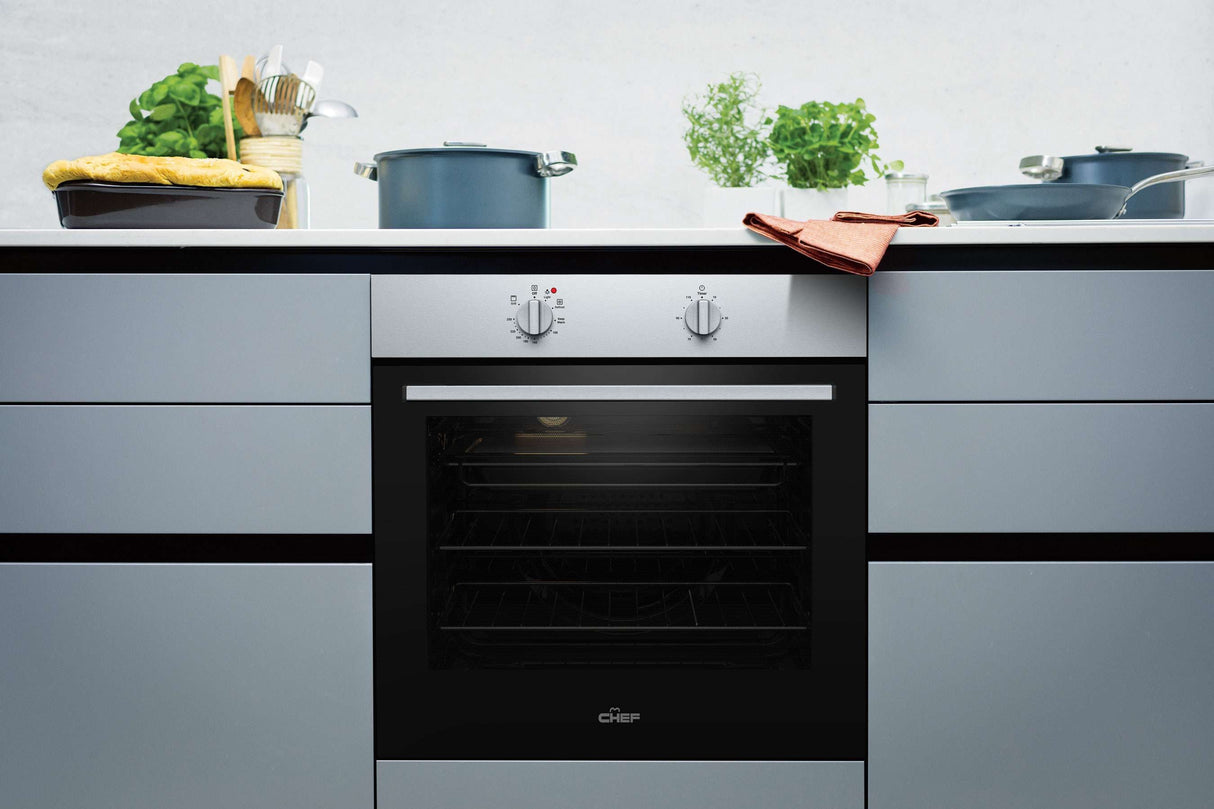 Chef 60cm Multifunction Electric Built-In Wall Oven CVE612SB