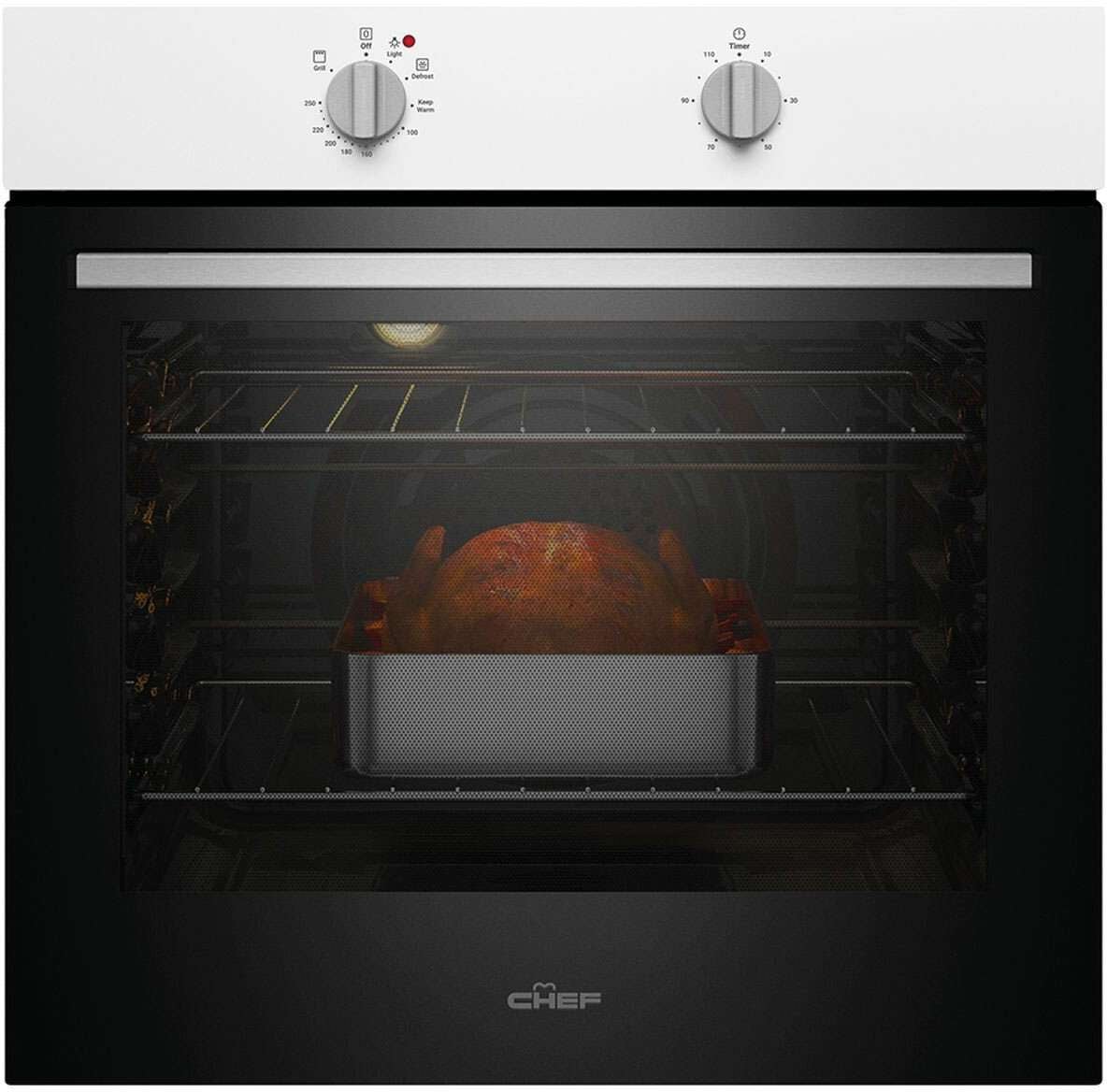 Chef 60cm Multifunction Electric Built-In Wall Oven CVE612WB