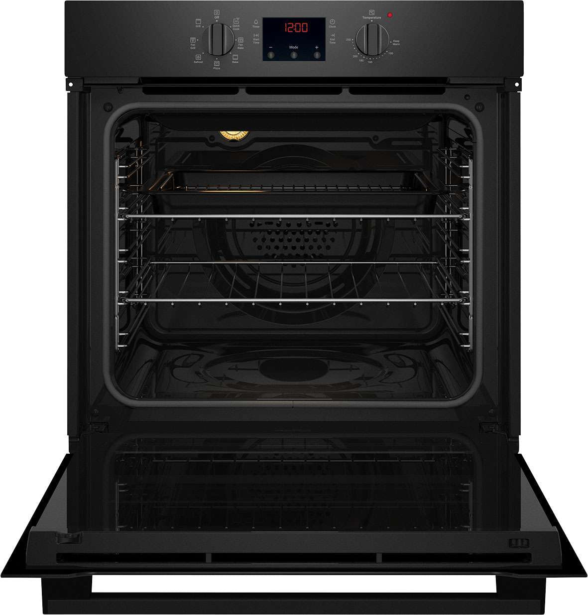 Chef 60cm Multifunction Electric Built-In Wall Oven Black CVE614DB