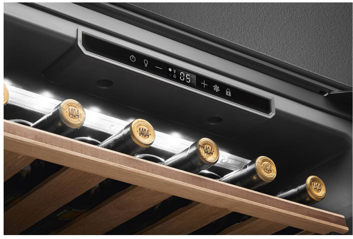 Smeg 45cm 21 Bottles Linea Compact Wine Cooler Black CVI121B3
