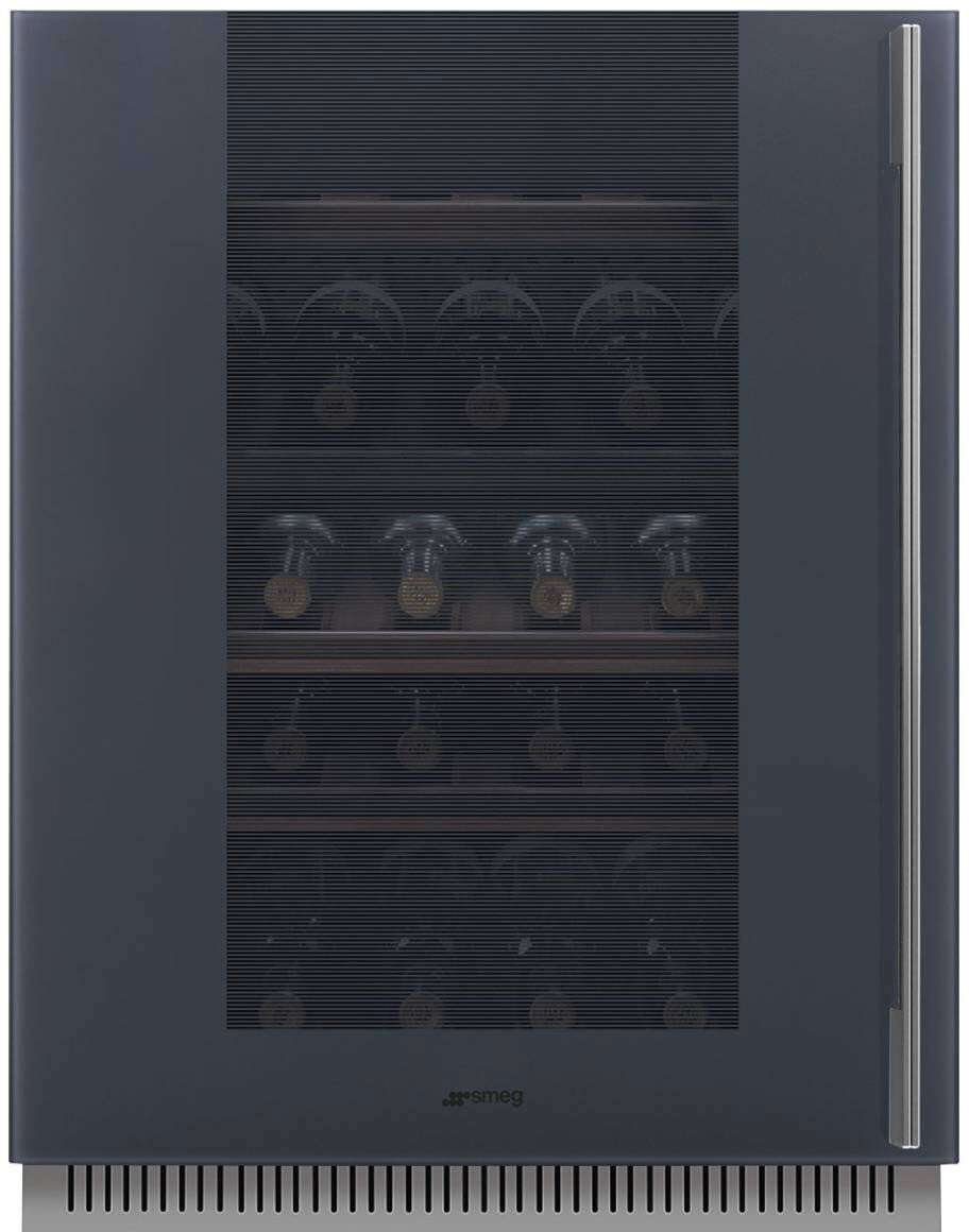 Smeg 82cm 38 Bottles Linea Built-in Wine Cooler Neptune Grey CVI138LG