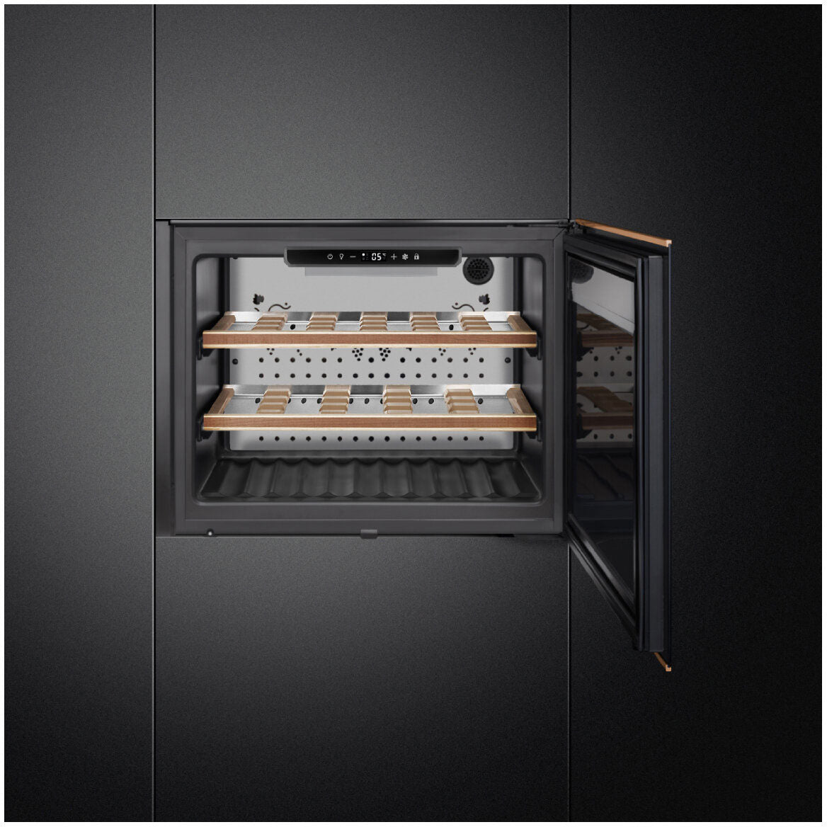 Smeg 45cm 21 Bottles Dolce Stil Novo Compact Wine Cooler Neptune Grey CVI621NR3