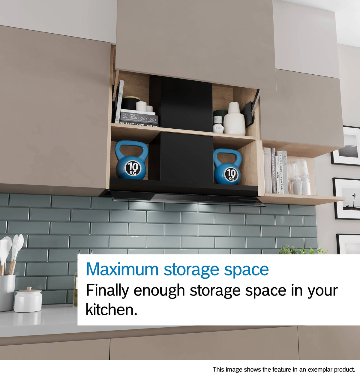 Bosch Series 6 60cm Integrated Rangehood Clear Glass Black Printed Matt Black DBB67DP60A