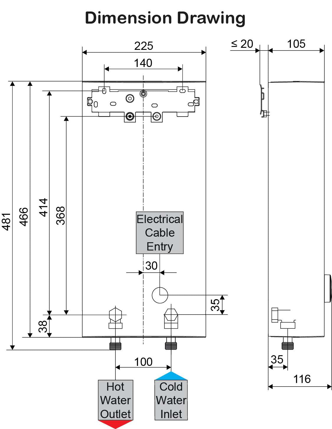 Stiebel Eltron DEL18PLUS Instantaneous 3 Phase Electric Water System DEL 18 PLUS