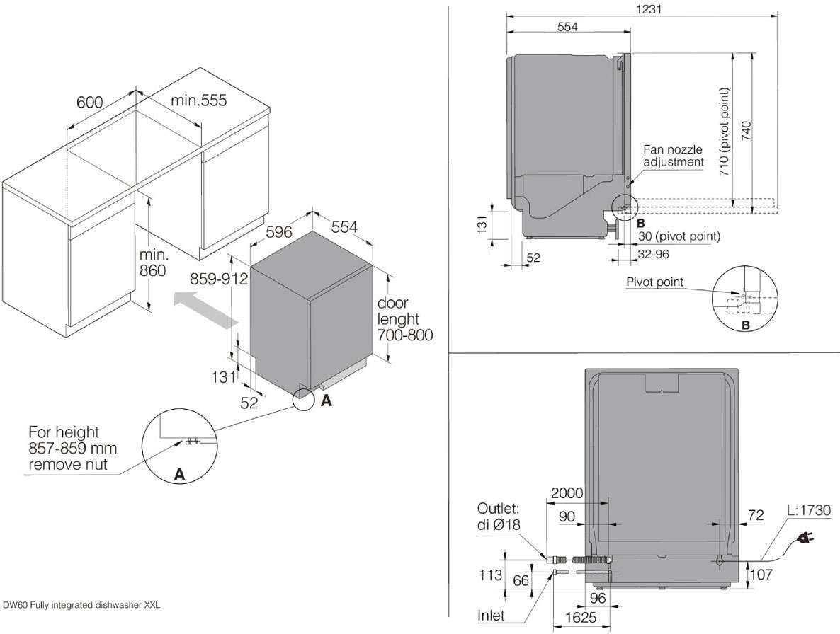 ASKO 86cm XXL Fully Integrated Dishwasher DFI766UXXL.AU