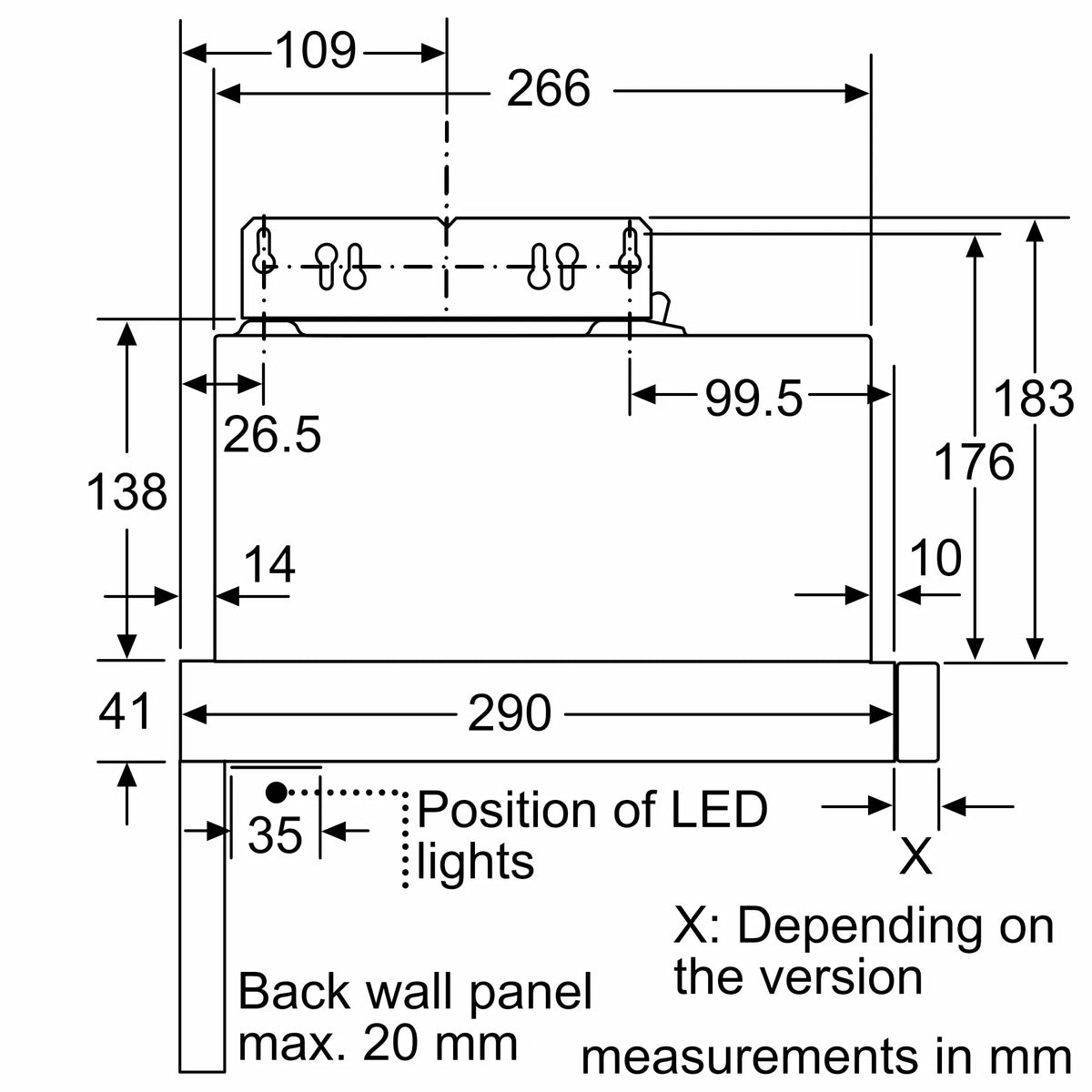 Bosch Series 2 60cm Slideout Rangehood Silver Metallic DFM064W55A