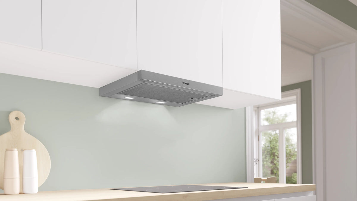 Bosch Series 2 60cm Slideout Rangehood Silver Metallic DFM064W55A