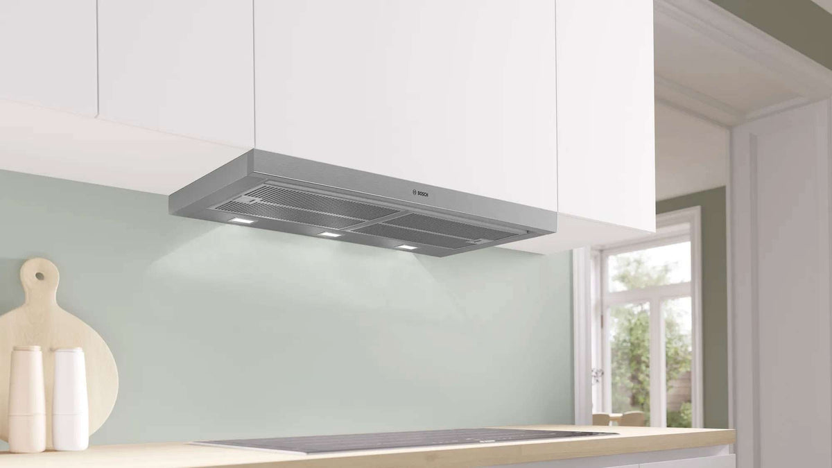 Bosch Series 4 90cm Slideout Rangehood Silver Metallic DFS097A51A